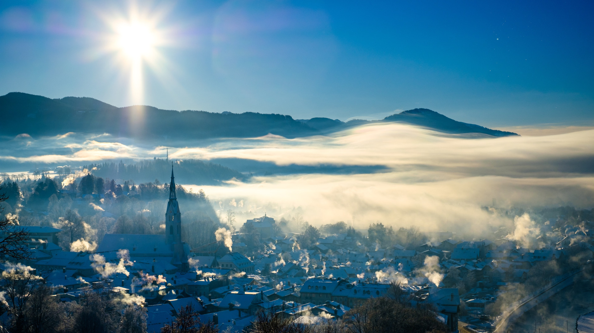 Bad Tölz, Herbst, Ausblick Goldener Herbst in Bad Tölz