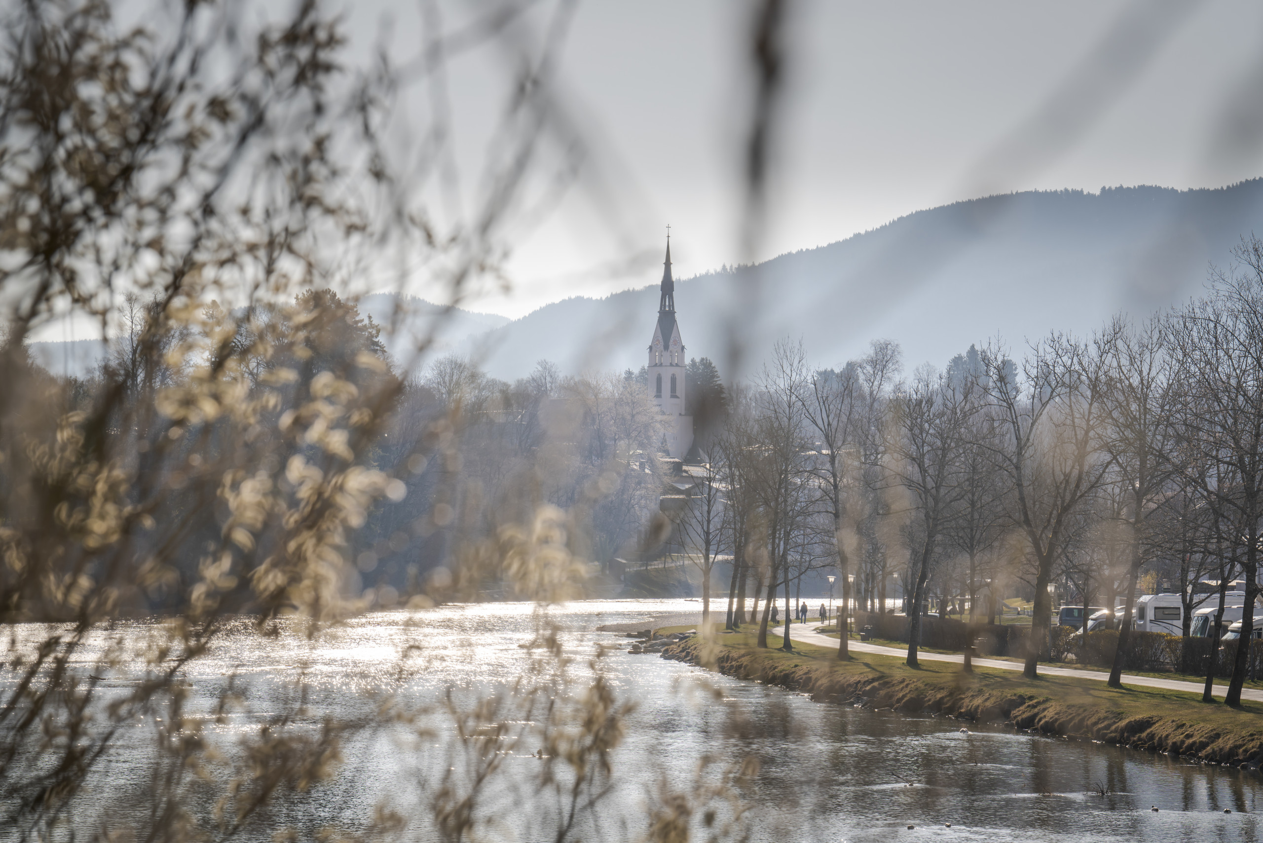 Herbststimmung, Isarwinkel, Bad Tölz, Isar